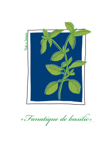 poster déco cuisine basilic 30x40