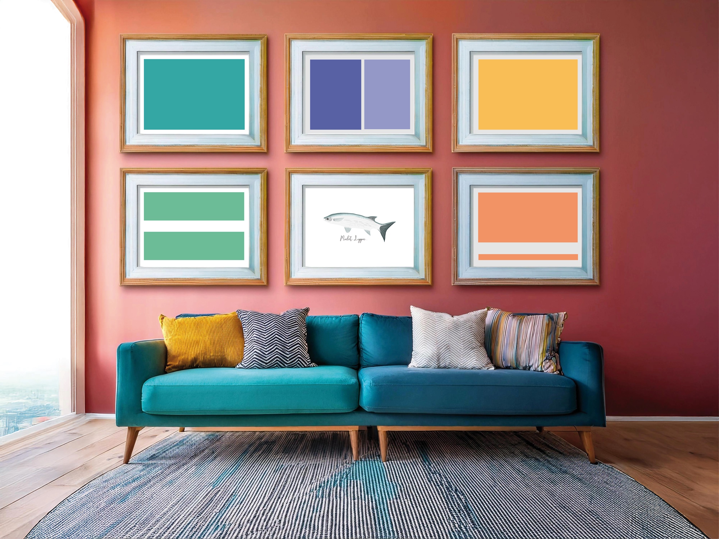 Affiche 30x40 cm Mulet Lippu - Collection "Les poissons de la Côte Méditerranéenne" – Image 2