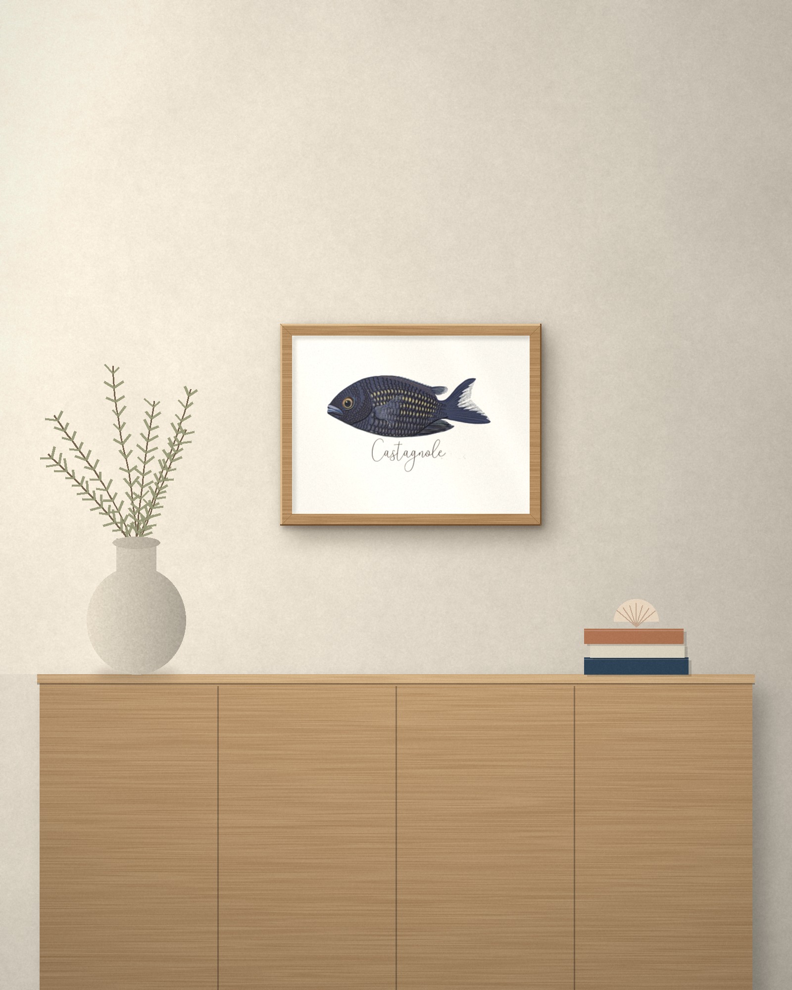 Affiche 30x40 cm Castagnole - Précommande - Collection "Les poissons de la Côte Méditerranéenne" – Image 2